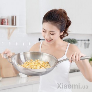 Сковорода вок Xiaomi Yi wu yi shi Wok 32 см 